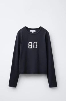 Підлітковий лонгслів для дівчинки Zara 148 см Чорний (26021903D)