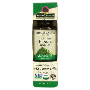 Органическое эфирное масло фенхеля Nature's Answer "Fennel Organic Essential Oil" (15 мл)