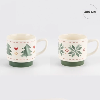 Набор чашек Merry Christmas, 380 мл 2 шт. 16035-005 керамика