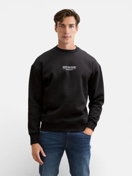 Світшот на флісі чоловічий Tom Tailor 1045579-29999 M Black (4068128346468)
