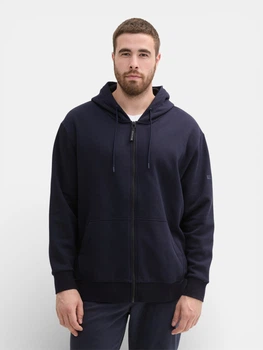 Толстовка на флисе, на молнии мужская Tom Tailor 1044808-10668 4XL Sky Captain Blue (4068127301550)