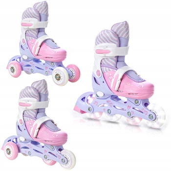 Дитячі ролики Raven Loret 3в1 Lila/Pink LED колеса розмір 27-30 (sk781)