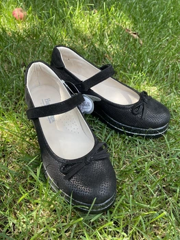 Туфли из натуральной кожи для девочки подростка Happy Walk чорные 34 (3886-05)