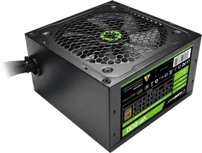 Блок живлення 600 Вт, GameMax VP-600, чорний, 80+ Bronze, Active PFC, 12 см, 3xMolex/5xSATA/2x6+2-pin/1x4+4-pin/1x20+4-pin,