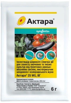 Инсектицид Актара Syngenta 6 мл 3 шт (4820041010204)