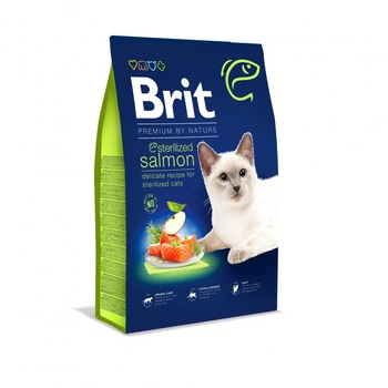 Корм сухой Brit Premium by Nature Cat Sterilized Salmon для стерилизованных котов с лососем 8 кг