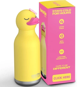 Термобутылка с соломинкой Asobu Bestie Ducky Утенок 460 мл