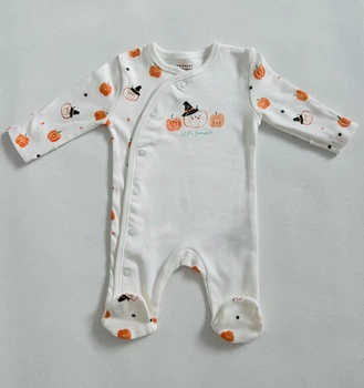 Чоловічок білий базовий з гарбузами Primark Little pumpkin 74 розмір на 6-9 місяців