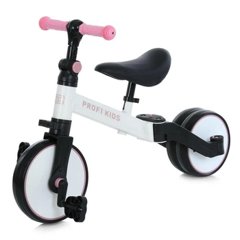 Велосипед-біговел дитячий PROFI KIDS Ju-MBB 1008 white 4 в 1 трансформер, колеса EVA, сталева рама, Білий