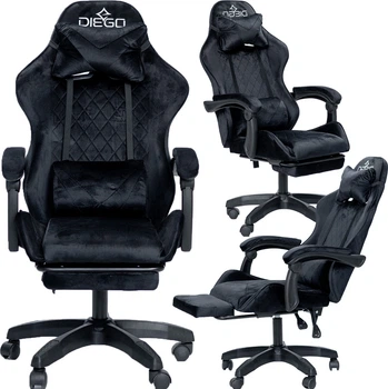 Кресло геймерское DIEGO ALCANTARA PRO Black