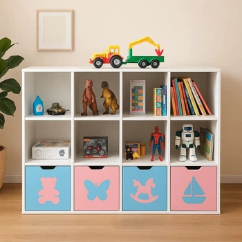 Стеллаж для игрушек и книг на 12 ячеек Gap ST12 Pink-Blue