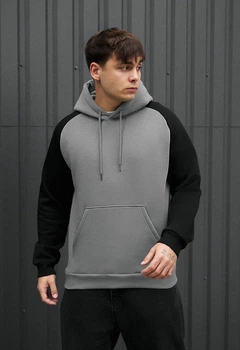 Худі Staff gray & black oversize fleece XS