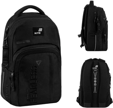 Рюкзак мужской Kite 2578L Черный 46x30x18см городской молодежный 18 л уплотненная анатомическая спинка (K26-2578L)