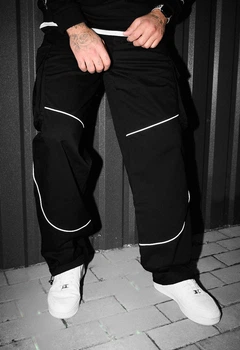 Штани Staff cargo fol black reflective XS