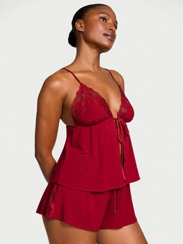 Піжама (майка + шорти) жіноча Victoria's Secret 27161579 XS Бордова (365321193181)