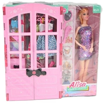 Лялька Norimpex Girl Favorite Alisa з рожевою шафою та аксесуарами 27 см NO-2001270 (5906196012702)