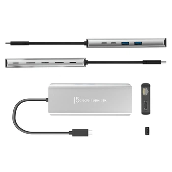 USB-хаб J5create USB-C 6-в-1 Grey (JCD403-N) ( 17916 )