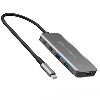 USB-хаб J5create USB-C 5-в-1 Grey (JCH453-N) ( 14783 )