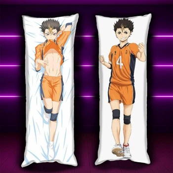 Дакимакура 150х50 см Юу Нишинойя Волейбол Haikyuu!! Ю Нишиноя Подушка с наволочкой двусторонняя (0166484)