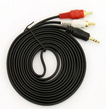 Кабель 3,5mm-2 RCA 5 метров (в упаковке) переходник