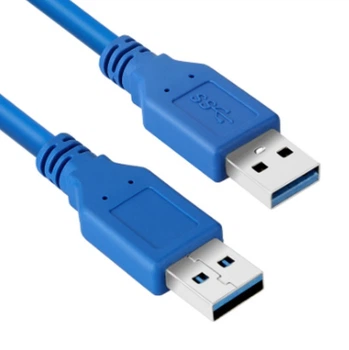 Кабель подовжувач USB 3.0 AM/AM (тато-тато) 0,6 м синій