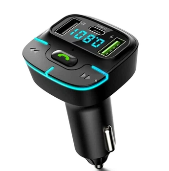 FM модуль MP3 для автомобиля зарядное устройство 3.1A с Bluetooth и двумя USB выходами для воспроизведения музыки