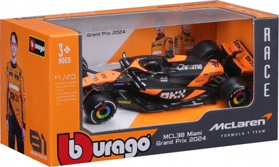 Гоночний автомобіль Bburago McLaren F1 MCL38 Miami GP 38214_81 (4893993018024)