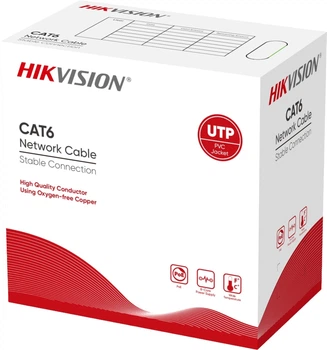 Кабель Hikvision Cat.6 UTP 305 м White (DS-1LN6-UU)