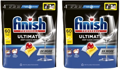 Капсули для посудомийної машини FINISH Ultimate Lemon 2 x 60 шт (5908252001224/2)