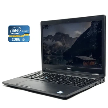 Ноутбук Dell Latitude 5580 / 15.6" (1920x1080) IPS Touch / Intel Core i5-7300U (2 (4) ядра по 2.6 - 3.5 GHz) / 8 GB DDR4 / 256 GB SSD / Intel HD Graphics 620 / WebCam / Win 10 Pro б/у