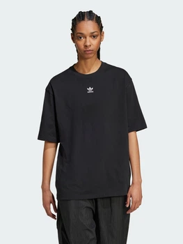 Футболка хлопковая оверсайз длинная женская Adidas Originals Essentials Boyfriend IY7321 XS Black (4067894640992)