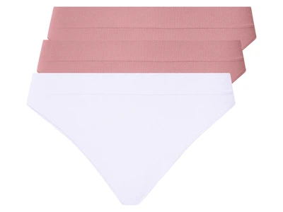 Трусики-стринги набор 3шт. в рубчик для женщины Esmara LYCRA® 478492 S Комбинированный