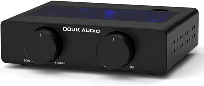Стереоусилитель Douk Audio A5 TPA3255 HiFi Audio класса D с фильтром верхних частот, настольный усилитель мощностью 300 Вт с блоком питания 32В/5 А Black