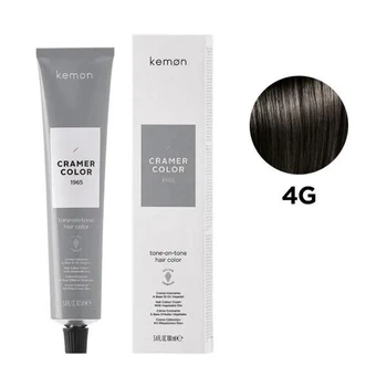 Камуфлирующая безаммиачная крем-краска для волос Kemon Cramer Color Tone-on-Tone 4G Серый каштановый 100 мл