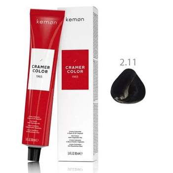 Микропигментная краска Kemon Cramer Color 2.11 Черно-синий с кокосовым маслом для стойкого окрашивания волос, 100 мл