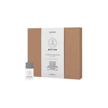 Лосьон против выпадения волос для мужчин Kemon Actyva P Factor Lotion Uomo Intensive 12 шт 6 мл, интенсивный ампульный уход для укрепления корней и профилактики выпадения волос
