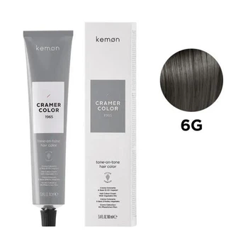 Камуфлирующая безаммиачная крем-краска для волос Kemon Cramer Color Tone-on-Tone 6G Серый темный блонд 100 мл
