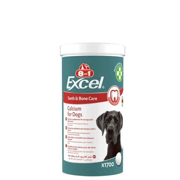 Витамины для щенков и взрослых собак 8in1 Excel Calcium для зубов и костей Кальций 1700 шт (661832)