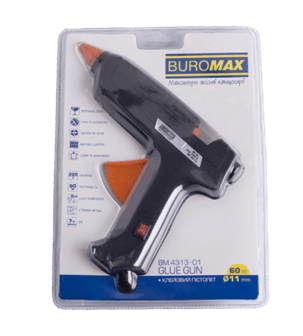 Пістолет клейовий BUROMAX 4313-01, d 11мм (60W), /BM.4313-01/
