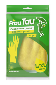 Рукавички гумові FRAU TAU унів. L/XL (великі/збільшені)