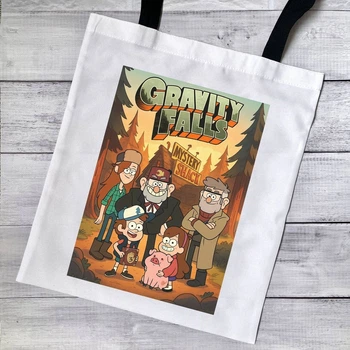 Эко сумка, шопер с принтом Gravity falls Гравити фолз 39х34 см (ГФ01487)