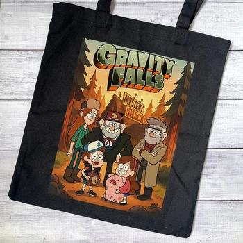 Эко сумка, шопер с принтом Gravity falls Гравити фолз 40х37 см (ГФ000296)
