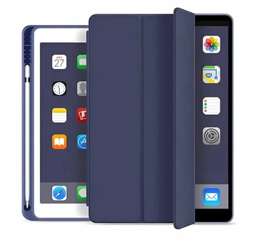 Чехол для iPad 11" (2025) (A16) 11th Gen Smart Case с местом под стилус и микрофиброй Midnight Blue темно синий