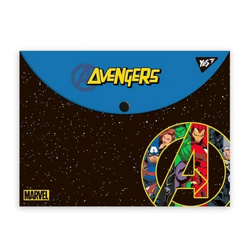 Папка на кнопці А4 YES 492018 Marvel.Avengers, непрозора (12) /492018/