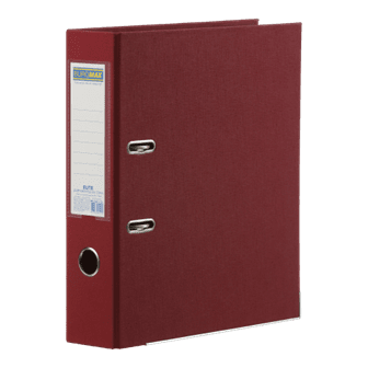 Папка-реєстратор А4 70мм BUROMAX 3001-13 ELITE двостороння, бордова (24) /BM.3001-13c/