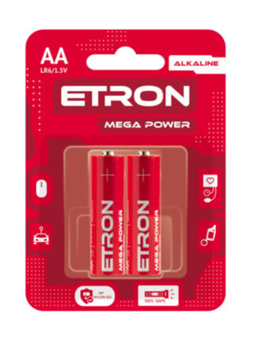 Батарейка ETRON AА LR6 Mega Power 2шт/упак (ціна за уп)