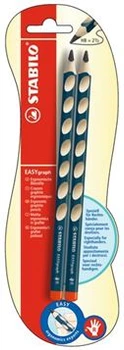 Олівець чорнографітний НВ для правші STABILO easy graph, 2 шт у блістері
