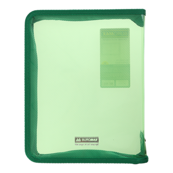 Папка на блискавці В5 BUROMAX 3940-99 3см, прозора глянцева, асорті (24), /BM.3940-99/