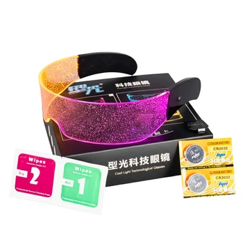 Rave окуляри з RGB LED підсвічуванням MLT Rave Pulse Рожево-Помаранчевий