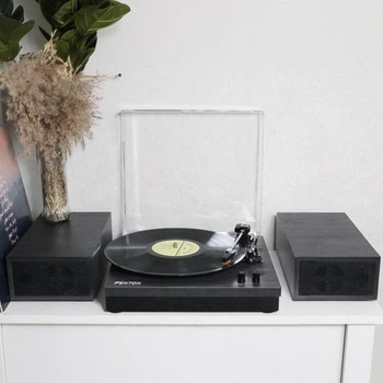 Вініловий програвач Fenton TT Classic Grey Wood з Bluetooth з колонками 50 Вт (колонки в комплекті) БВ - Б/У